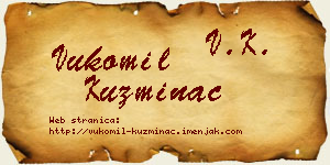 Vukomil Kuzminac vizit kartica